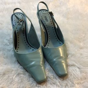 Togo Sling Back Seafoam Green Pump
